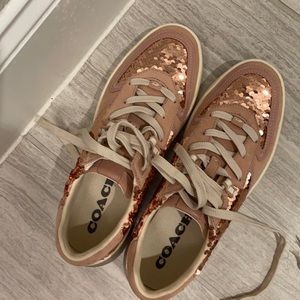 Coach tennis shoe with sequins